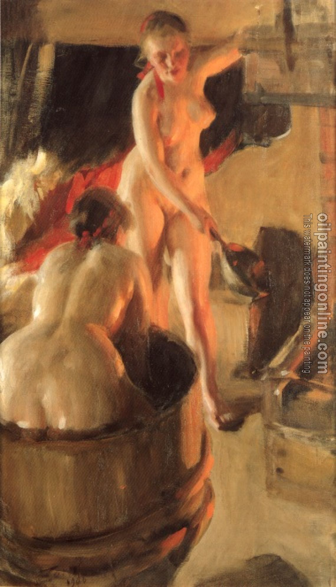 Zorn, Anders - Women bathing in the sauna